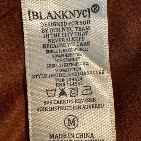 Beautiful! Blank NYC Suede-Like Oversized Collar Moto Jacket in Cinnamon… - Picture 7 of 8